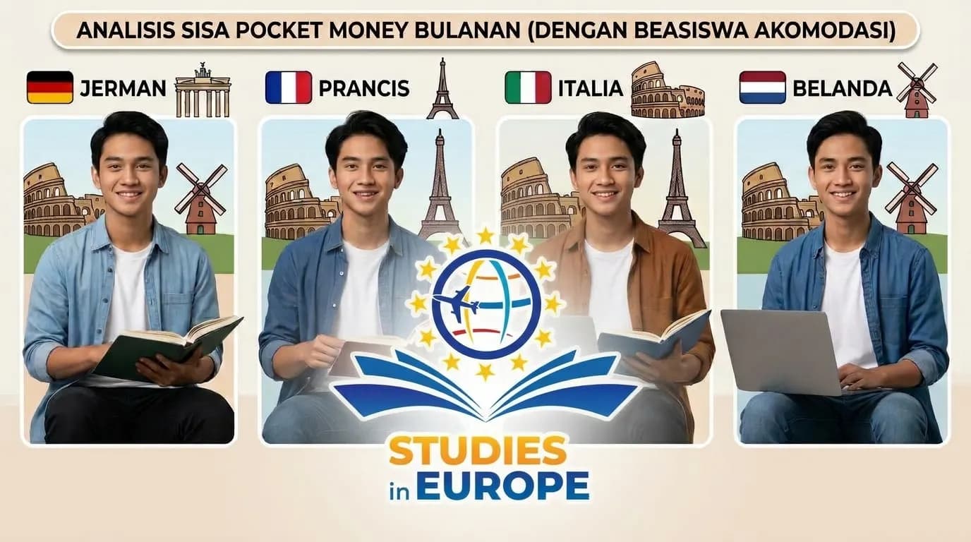Biaya Hidup Bulanan di Jerman, Perancis, Italia dan Belanda