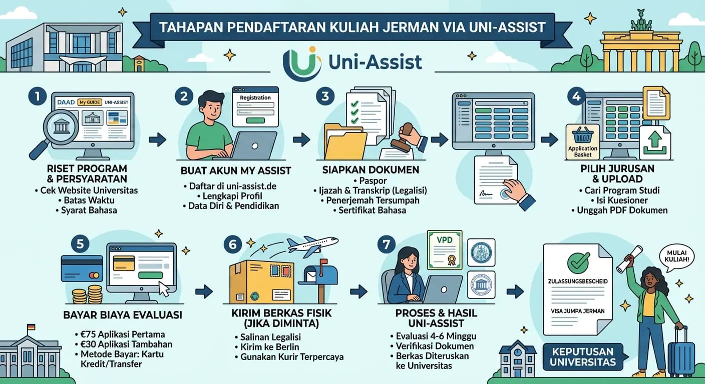 Tahapan Pendaftaran Kuliah via Uni-Assist untuk Jerman